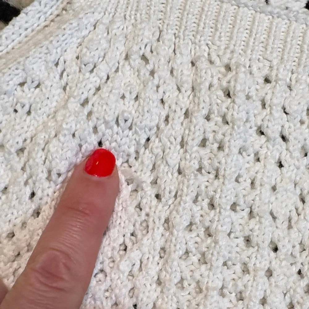 Falls Creek White Crochet Eyelet Camisole Tank - Picture 6 of 7